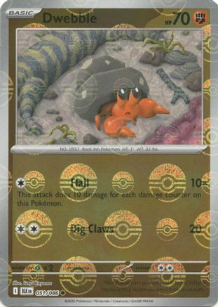 Dwebble - 054/086 (Poke Ball Pattern) 54 - SV Black Bolt Holofoil