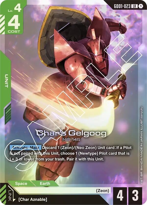 Image for Char's Gelgoog (GD01-023) (GD01) - Gundam Card Game