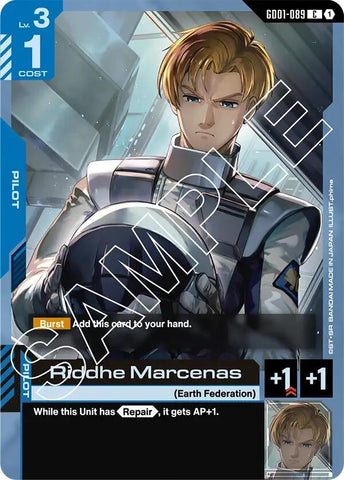 Image for Riddhe Marcenas (GD01-089) (GD01) - Gundam Card Game