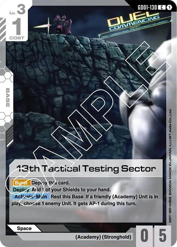 Image for 13th Tactical Testing Sector (GD01-130) (GD01) - Gundam Card Game