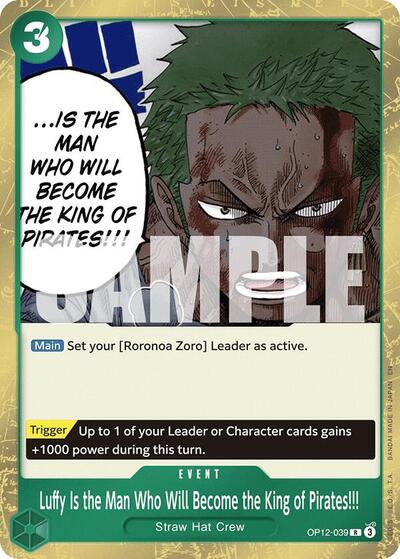 Luffy Is the Man Who Will Become the King of Pirates!!! - (OP12-039) - Legacy of the Master - (Rare)