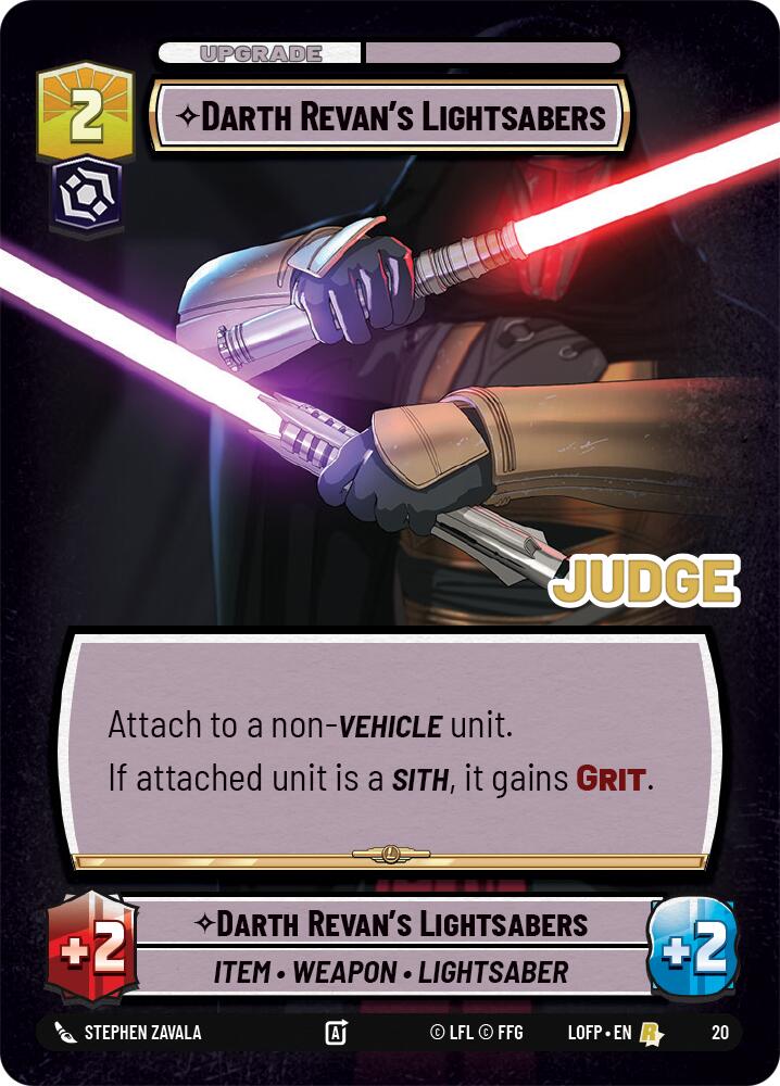 Darth Revan's Lightsabers (20) (20) [Judge Promos]