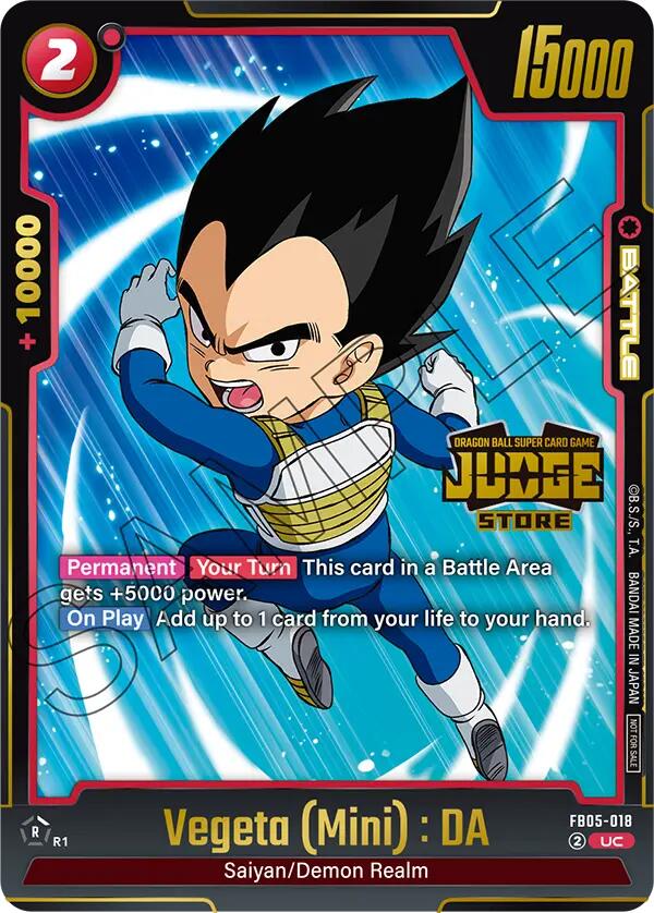 Vegeta (Mini) : DA (Judge Pack 04 - Store Judge) [Fusion World Tournament Cards]