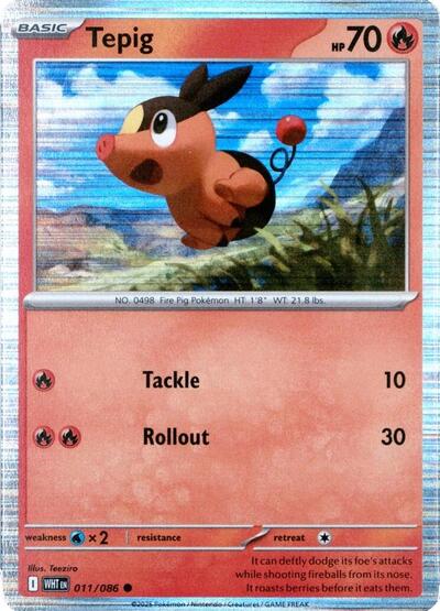 Tepig (Unova Poster Collection) - (011/086) - Miscellaneous Cards & Products - (Common)