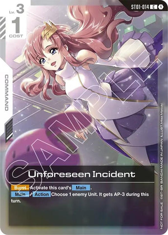 Image for Unforeseen Incident (Store Tournament Participant Pack 01) (ST01-014) - Gundam Card Game