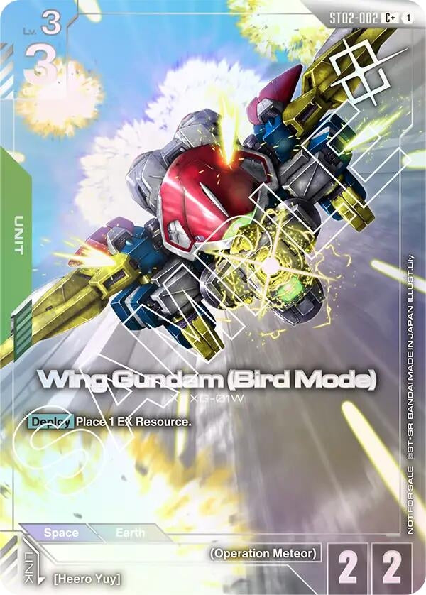 Image for Wing Gundam (Bird Mode) (Store Tournament Winner Pack 01) (ST02-002) - Gundam Card Game