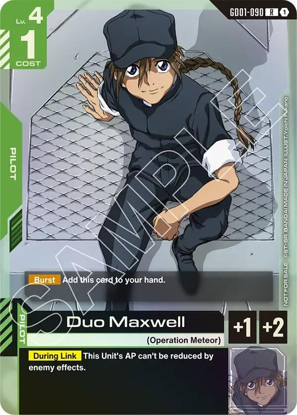 Image for Duo Maxwell (Store Tournament Participant Pack 01) (GD01-090) - Gundam Card Game