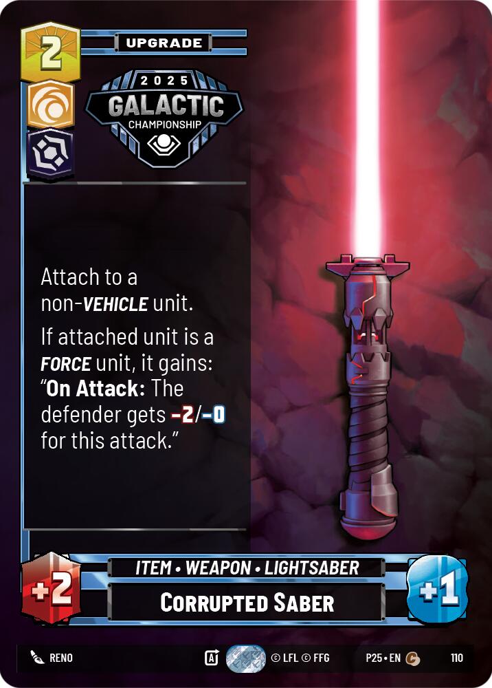 Corrupted Saber (110) (110) [Organized Play Promos]