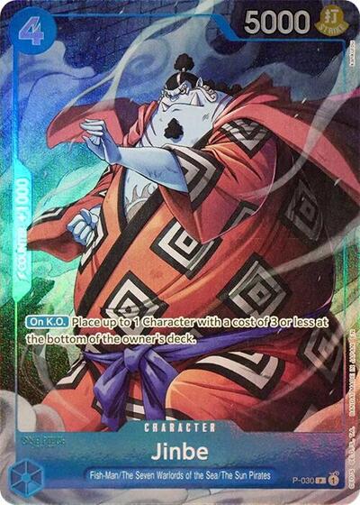 Jinbe (Seven Warlords of the Sea Binder Set) - (P-030) - One Piece Promotion Cards - (Promo)