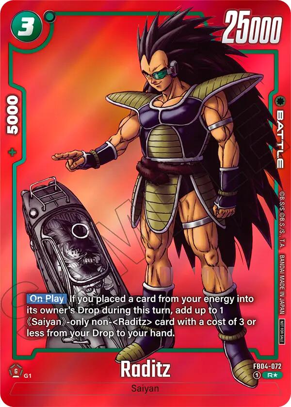 Raditz (Limited Pack MANGA Version 01) [Tournament and Championship Promos]