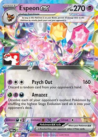 Espeon ex (034/131) [Prize Pack Series Seven]