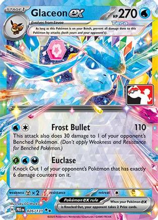 Glaceon ex - 026/131 26 - Prize Pack Series Cards Holofoil