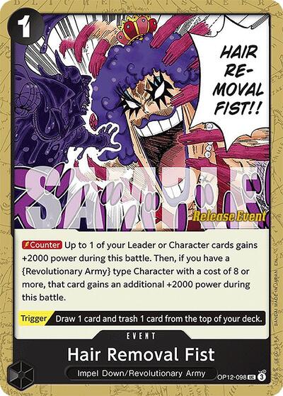 Hair Removal Fist - (OP12-098) - Legacy of the Master Release Event Cards - (Uncommon)