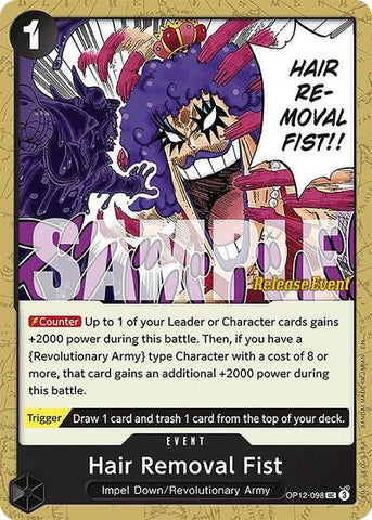 Hair Removal Fist - (OP12-098) - Legacy of the Master Release Event Cards - (Uncommon)