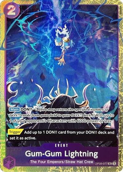 Gum-Gum Lightning (Premium Card Collection -Best Selection Vol. 4-) - (OP09-077) - One Piece Promotion Cards - (Uncommon)