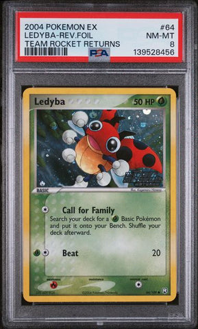 PSA 8 - Team Rocket Returns - Ledyba Reverse Holo #64