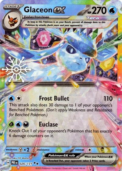 Glaceon ex (Holiday Calendar) - (026/131) - SV: Prismatic Evolutions - (Double Rare)