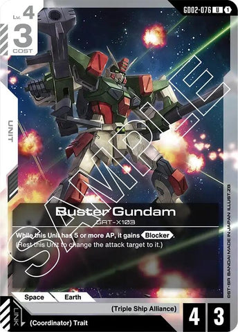 Image for Buster Gundam (GD02-076) (Dual Impact) - Gundam Card Game