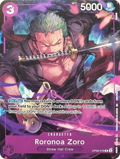 Roronoa Zoro (Welcome Pack Vol. 2) - (OP09-076) - One Piece Promotion Cards - (Rare)
