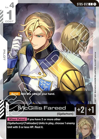 Image for McGillis Fareed (ST05-012) - Gundam Card Game