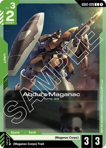 Image for Abdul's Maganac (GD02-028) (Dual Impact) - Gundam Card Game