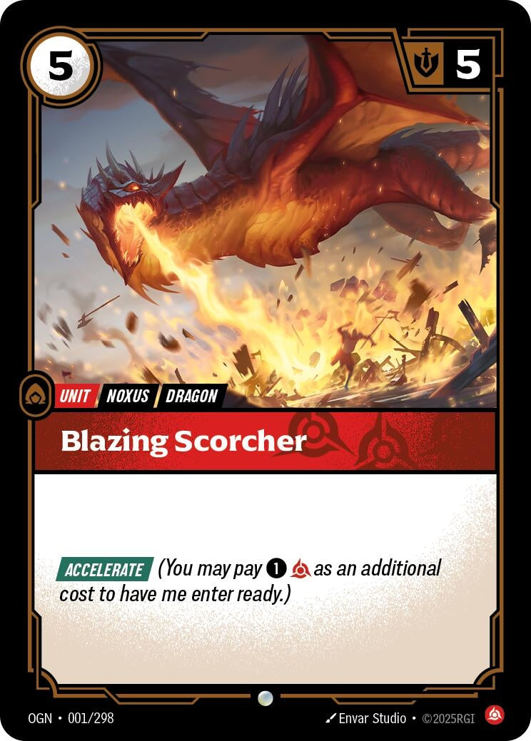 Image for Blazing Scorcher (001/298) (OGN) - Riftbound: League of Legends Trading Card Game