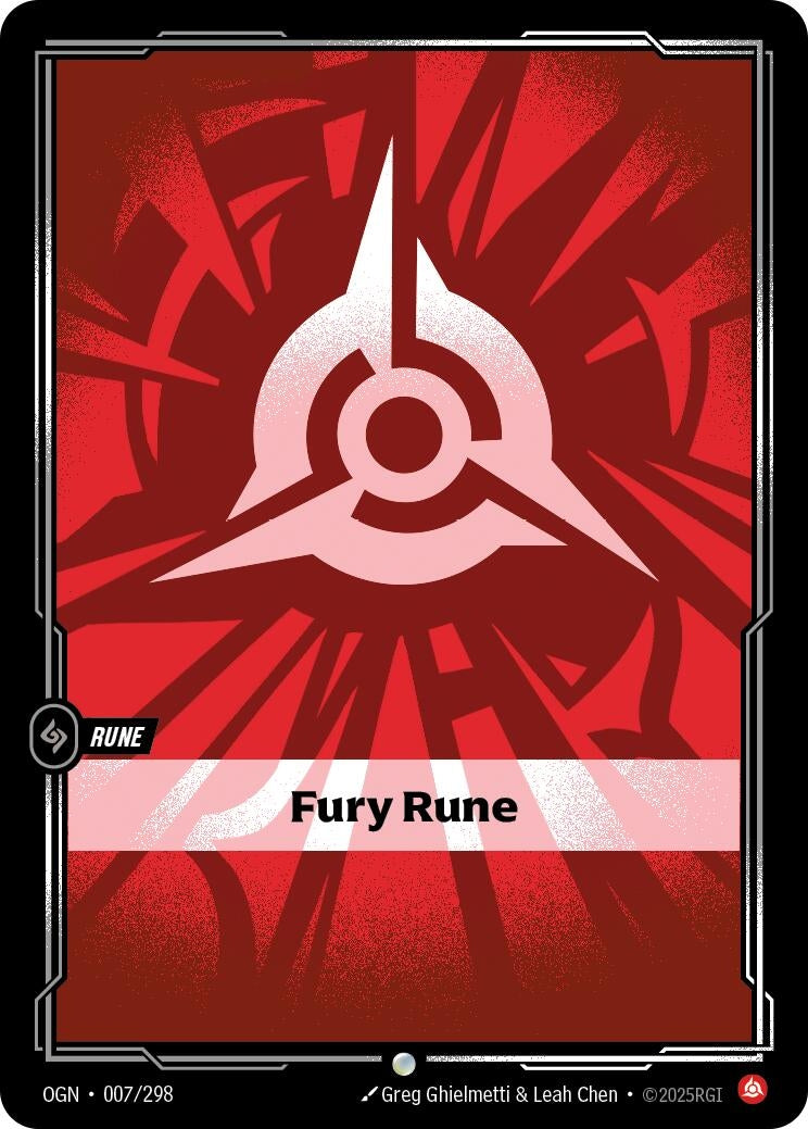 Image for Fury Rune (007/298) (OGN) - Riftbound: League of Legends Trading Card Game