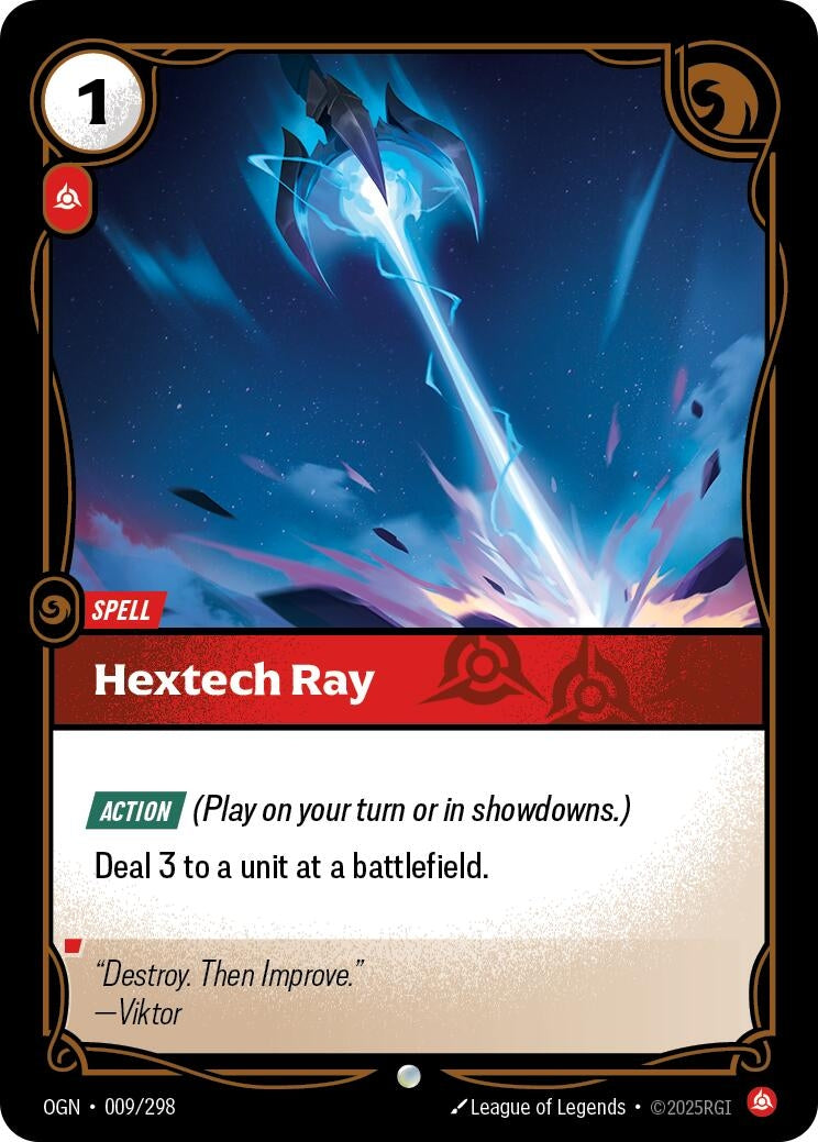 Image for Hextech Ray (009/298) (OGN) - Riftbound: League of Legends Trading Card Game