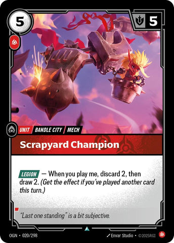 Image for Scrapyard Champion (020/298) (OGN) - Riftbound: League of Legends Trading Card Game