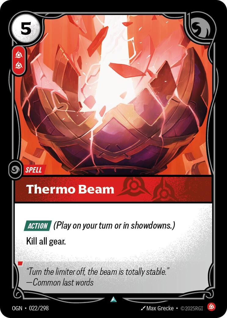 Image for Thermo Beam (022/298) (OGN) - Riftbound: League of Legends Trading Card Game