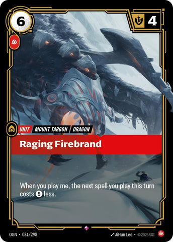 Image for Raging Firebrand (031/298) (OGN) - Riftbound: League of Legends Trading Card Game