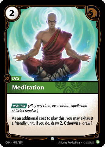 Image for Meditation (048/298) (OGN) - Riftbound: League of Legends Trading Card Game