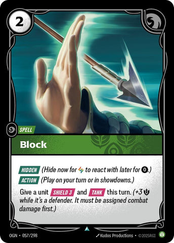 Image for Block (057/298) (OGN) - Riftbound: League of Legends Trading Card Game