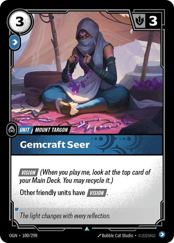 Image for Gemcraft Seer (100/298) (OGN) - Riftbound: League of Legends Trading Card Game