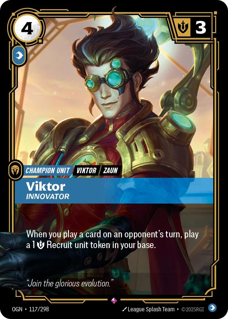 Image for Viktor - Innovator (117/298) (OGN) - Riftbound: League of Legends Trading Card Game