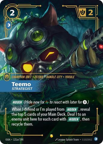 Image for Teemo - Strategist (Alternate Art) (121a/298) (OGN) - Riftbound: League of Legends Trading Card Game