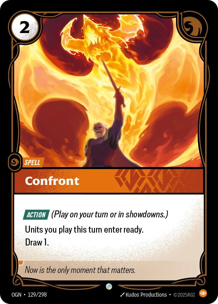 Image for Confront (129/298) (OGN) - Riftbound: League of Legends Trading Card Game