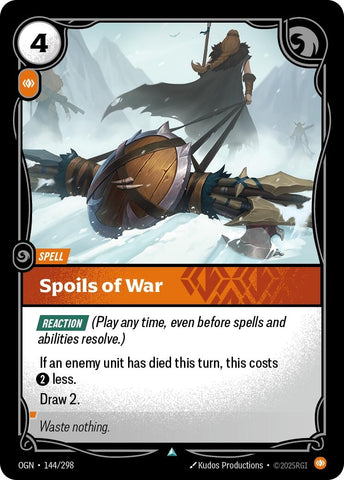 Image for Spoils of War (144/298) (OGN) - Riftbound: League of Legends Trading Card Game