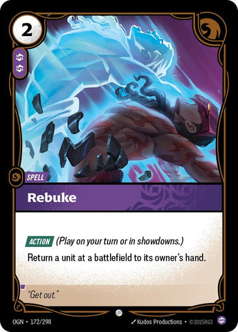 Image for Rebuke (172/298) (OGN) - Riftbound: League of Legends Trading Card Game