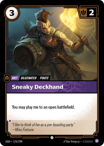 Image for Sneaky Deckhand (176/298) (OGN) - Riftbound: League of Legends Trading Card Game