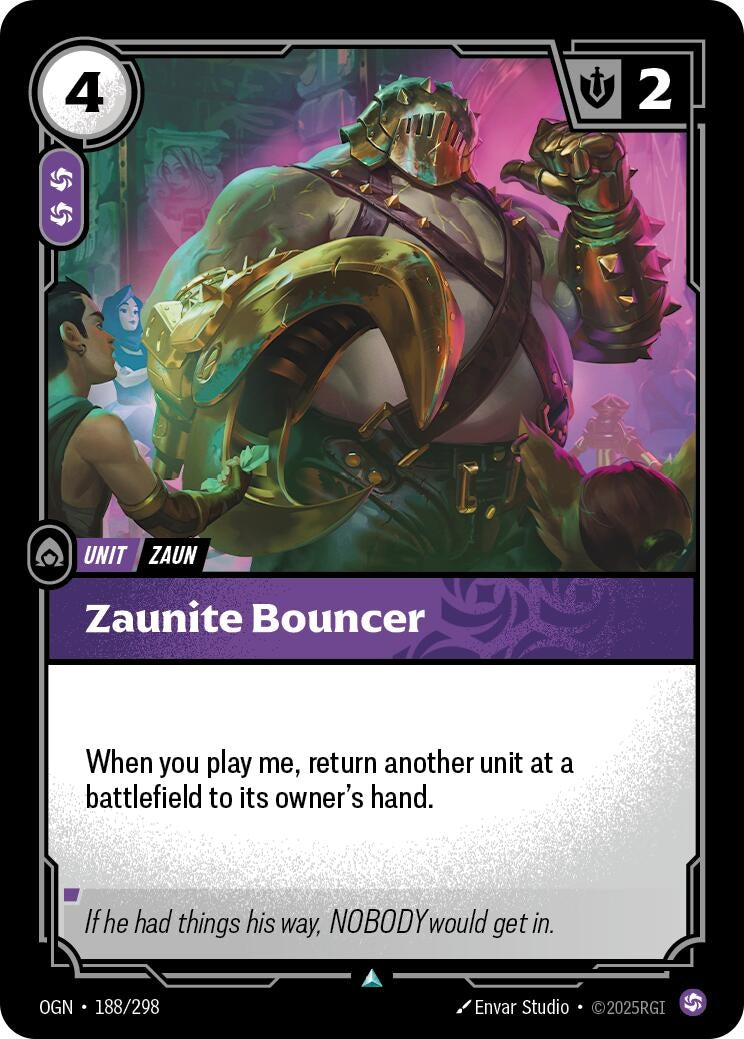 Image for Zaunite Bouncer (188/298) (OGN) - Riftbound: League of Legends Trading Card Game