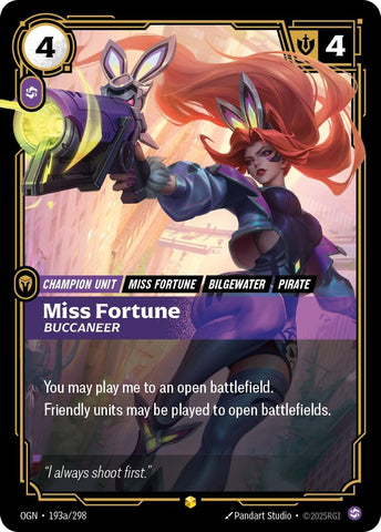 Image for Miss Fortune - Buccaneer (Alternate Art) (193a/298) (OGN) - Riftbound: League of Legends Trading Card Game