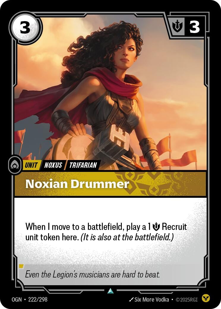 Image for Noxian Drummer (222/298) (OGN) - Riftbound: League of Legends Trading Card Game