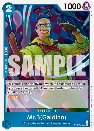 Mr.3(Galdino) - (PRB02-009) - Premium Booster -The Best- Vol. 2 - (Rare)