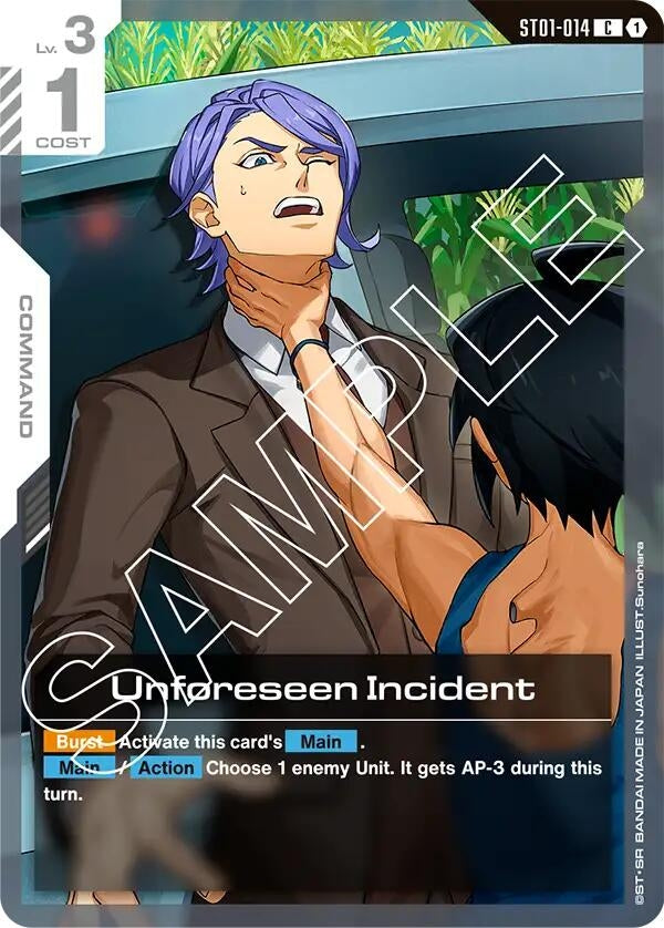 Image for Unforeseen Incident (ST01-014) - Gundam Card Game