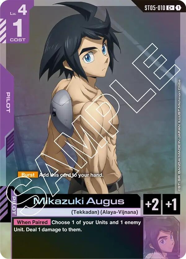 Image for Mikazuki Augus (C+) (ST05-010) - Gundam Card Game