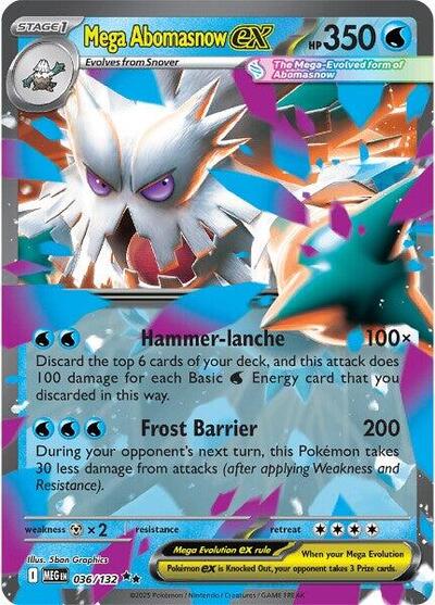 Mega Abomasnow ex - (036/132) - ME01: Mega Evolution - (Double Rare)
