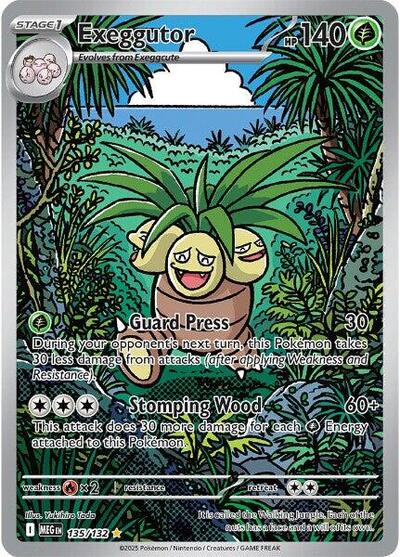 Exeggutor - (135/132) - ME01: Mega Evolution - (Illustration Rare)