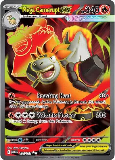 Mega Camerupt ex - (156/132) - ME01: Mega Evolution - (Ultra Rare)