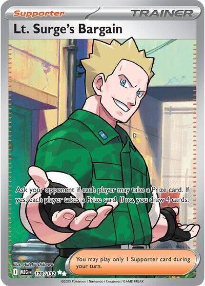 Lt. Surge's Bargain - (170/132) - ME01: Mega Evolution - (Ultra Rare)